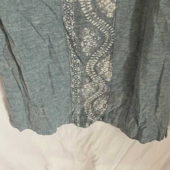 Patagonia: Blue/white floral patterned denim dress- Hemp/cotton blend- size 4 - Picture 5 of 13